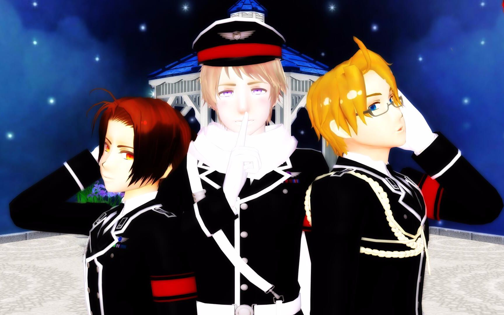 【aph/mmd】黑三角的ill be back