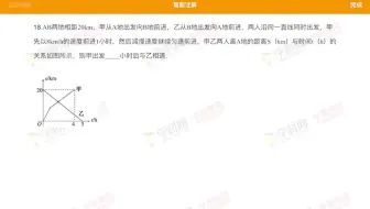 一次函数应用题（相遇问题）