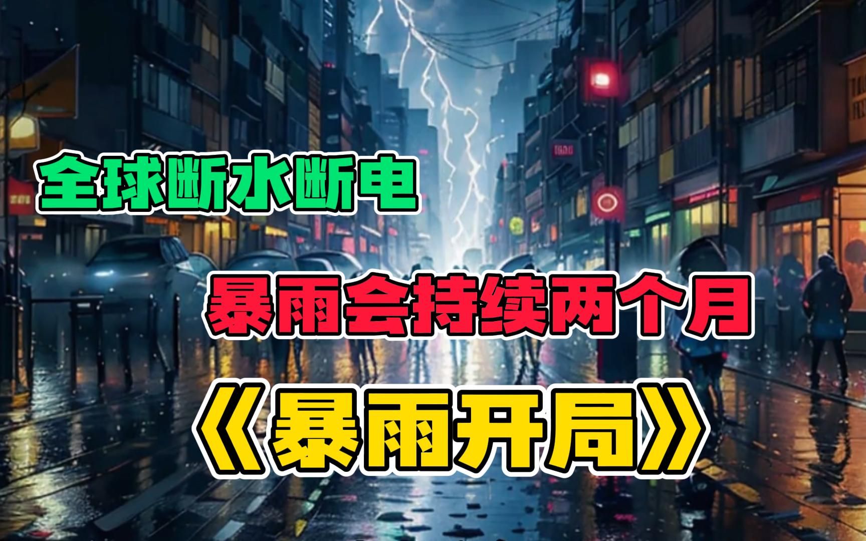 [图]【暴雨开局】此刻的我无比平静，因为就在三个月前，我重生回来，靠着前世的经验，提前囤好了足够的物资根据前世的记忆，就在明早一场暴雨即将席卷全球，全球断水断电