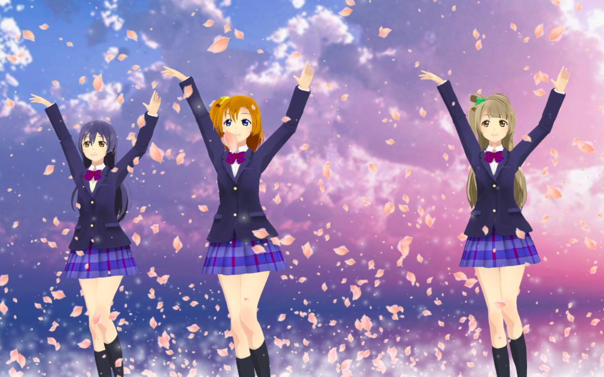 【lovelive x 极楽浄土】天空镜 / 樱花雨_哔哩哔哩_bilibili