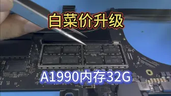 下载视频: 白菜价升级A1990 A2141内存32G 64G