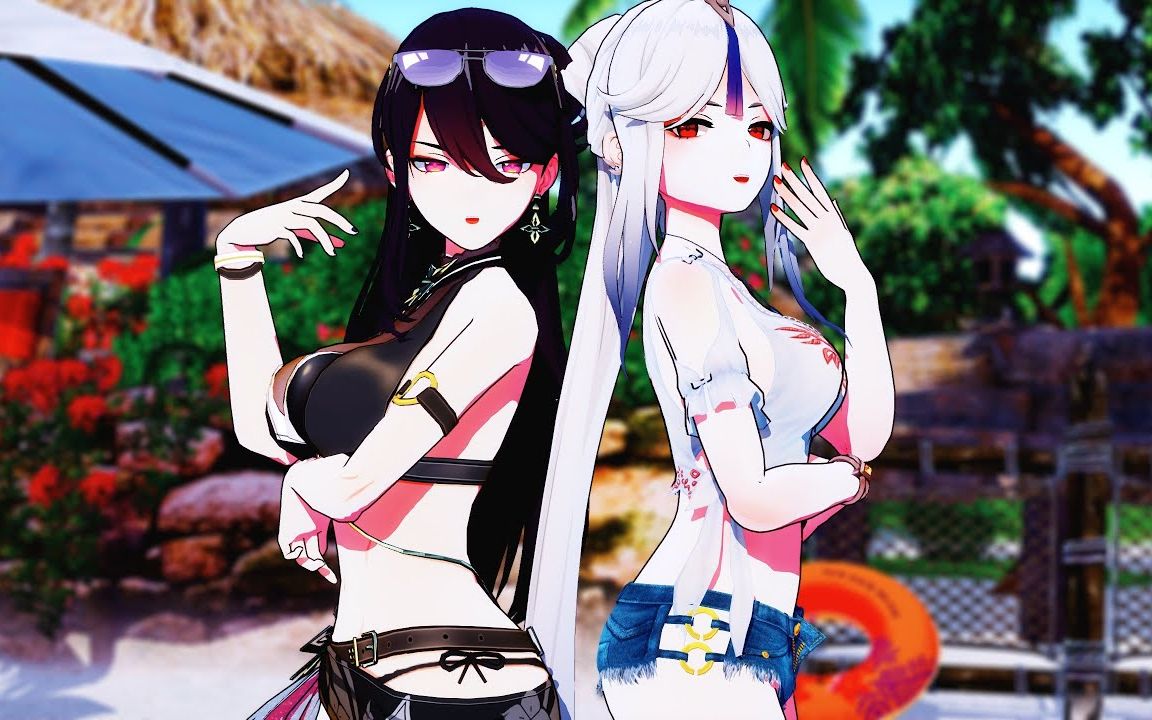 【原神mmd】summertime【凝光&北斗】【搬运】