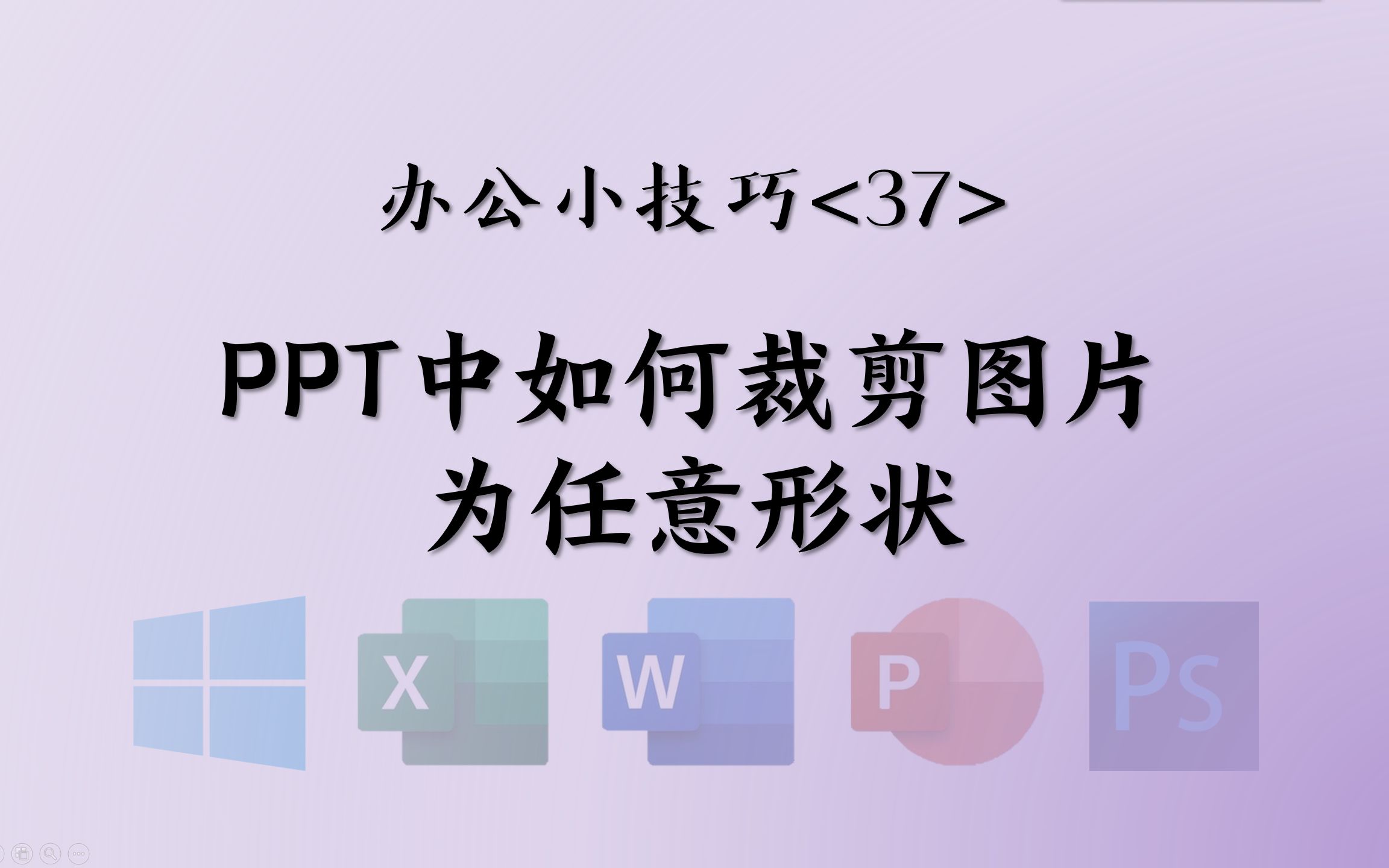 <37>PPT中如何裁剪图片为任意形状——1分钟办公小技巧哔哩哔哩bilibili