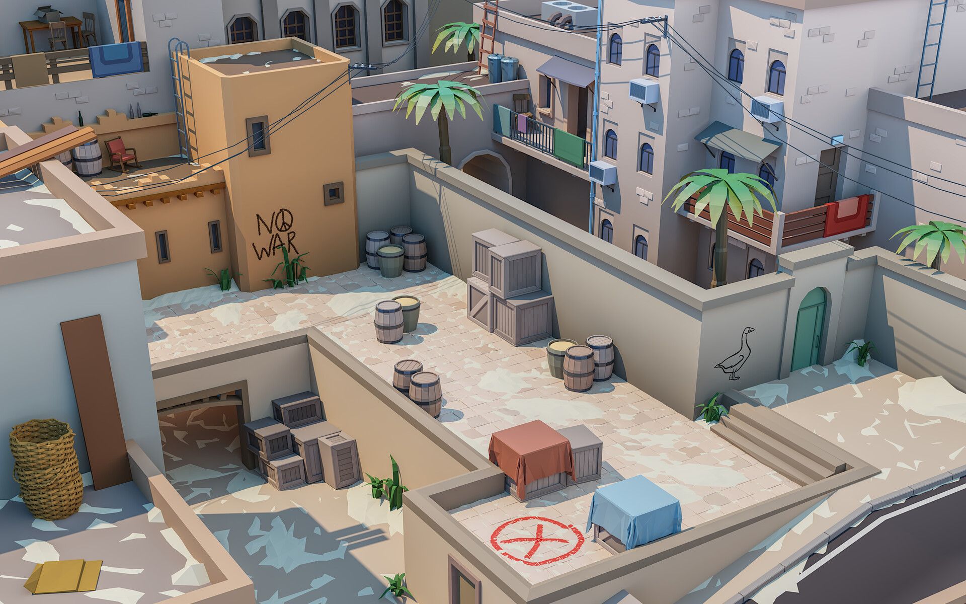 【穿越火线-cf】地图场景模型搭建,捉迷藏,一波操作秀翻你