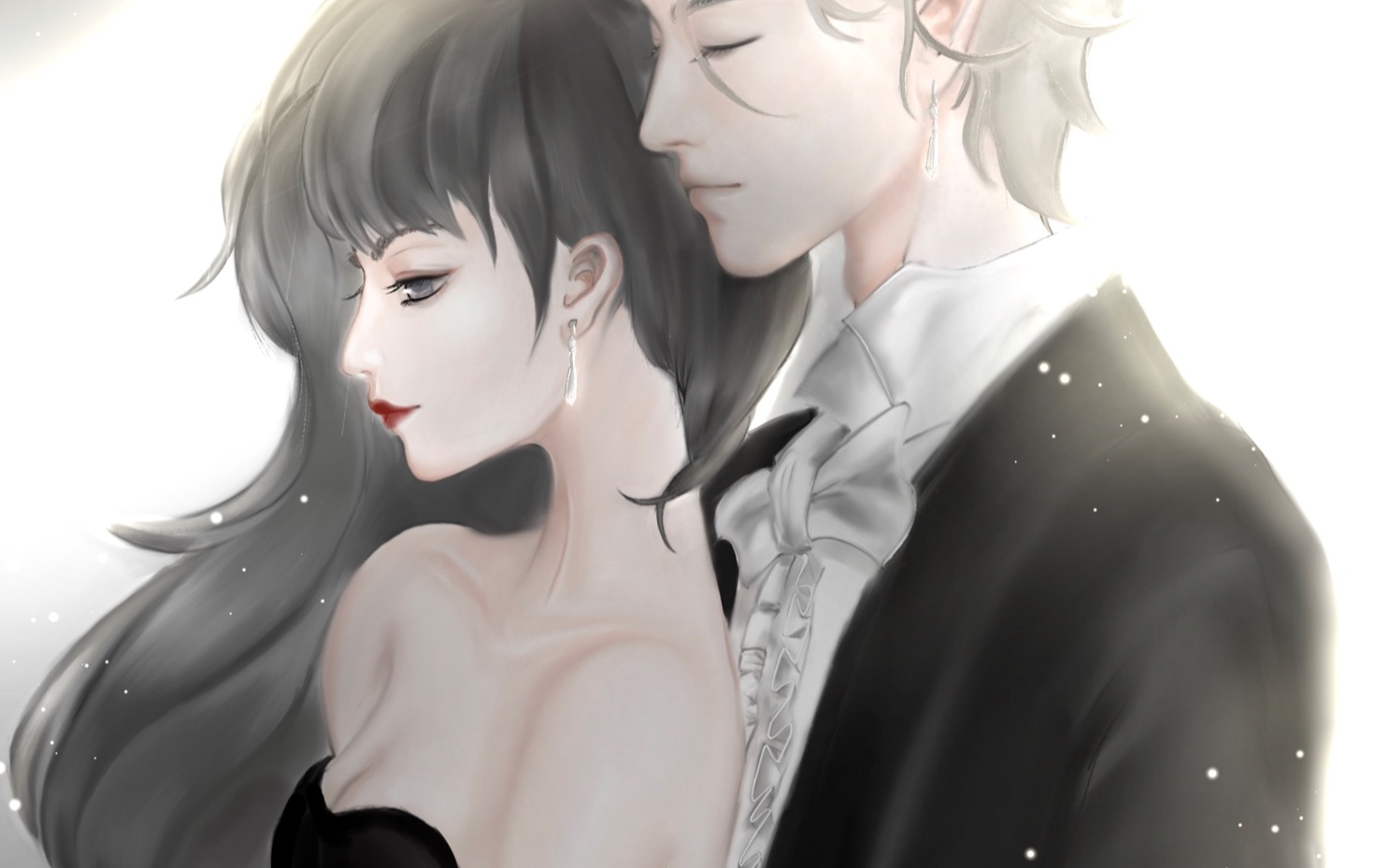 procreate闪耀暖暖墨丘利x莉莉斯墨莉cp