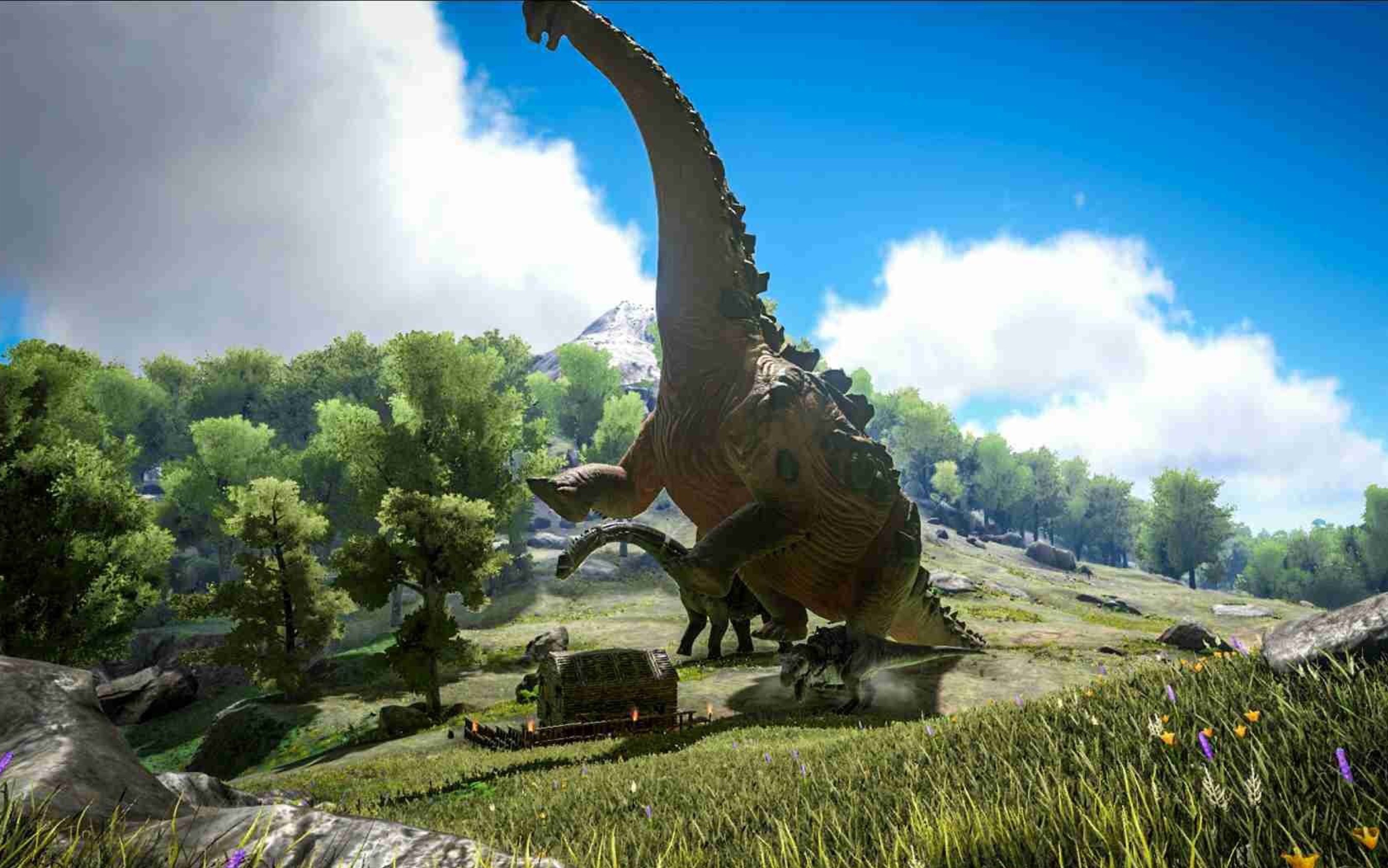 手游方舟生存进化恭喜盟友喜提泰坦一只