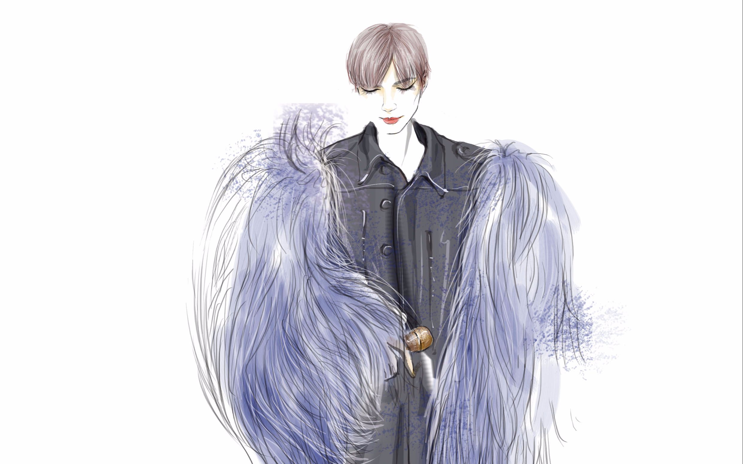 ps手绘时装画插画李宇春时尚look