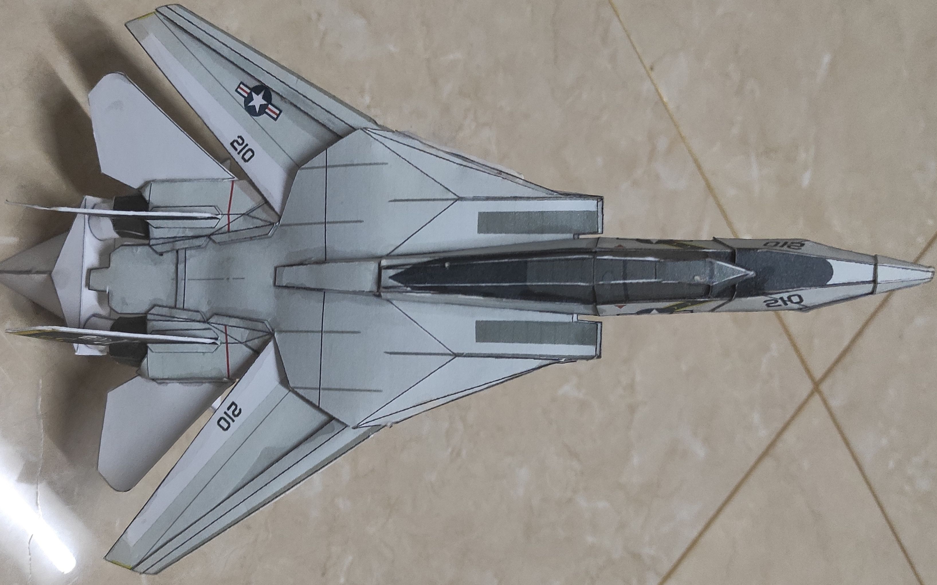 可变翼纸模飞机f14雄猫战斗机_哔哩哔哩_bilibili