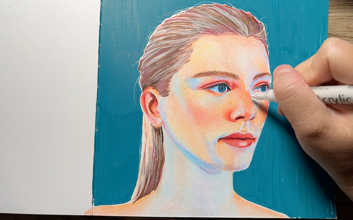 【阿泰诗彩铅 马克笔】画材搭配,画画不累