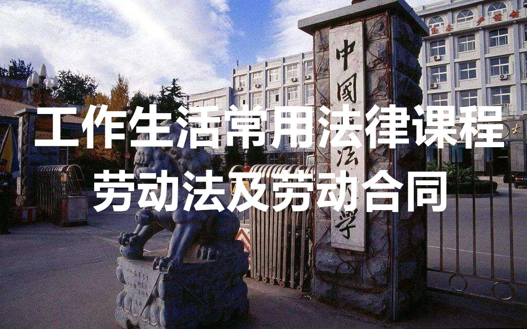 [图]工作生活常用法律课程：劳动与社会保障系列：劳动法概述+劳动合同