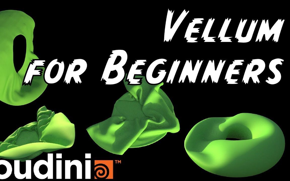 vellum simulation for beginners in houdini_哔哩哔哩 (゜-゜)つロ