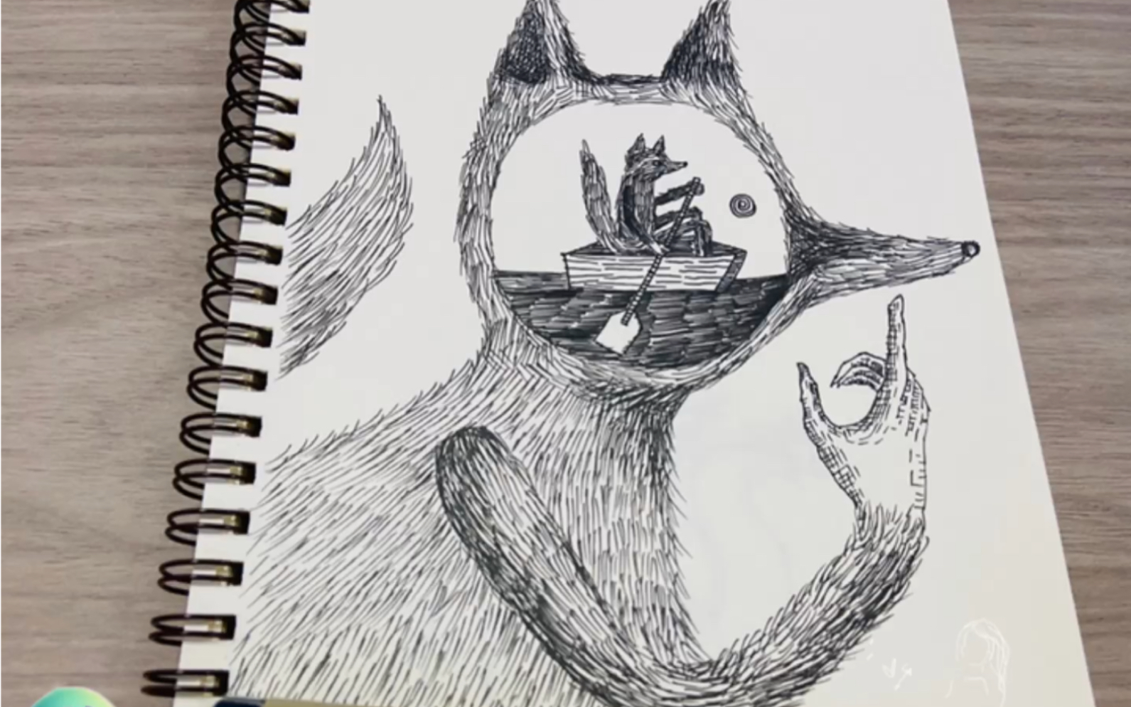 黑白画|狐狸02最好的状态是未来可期78