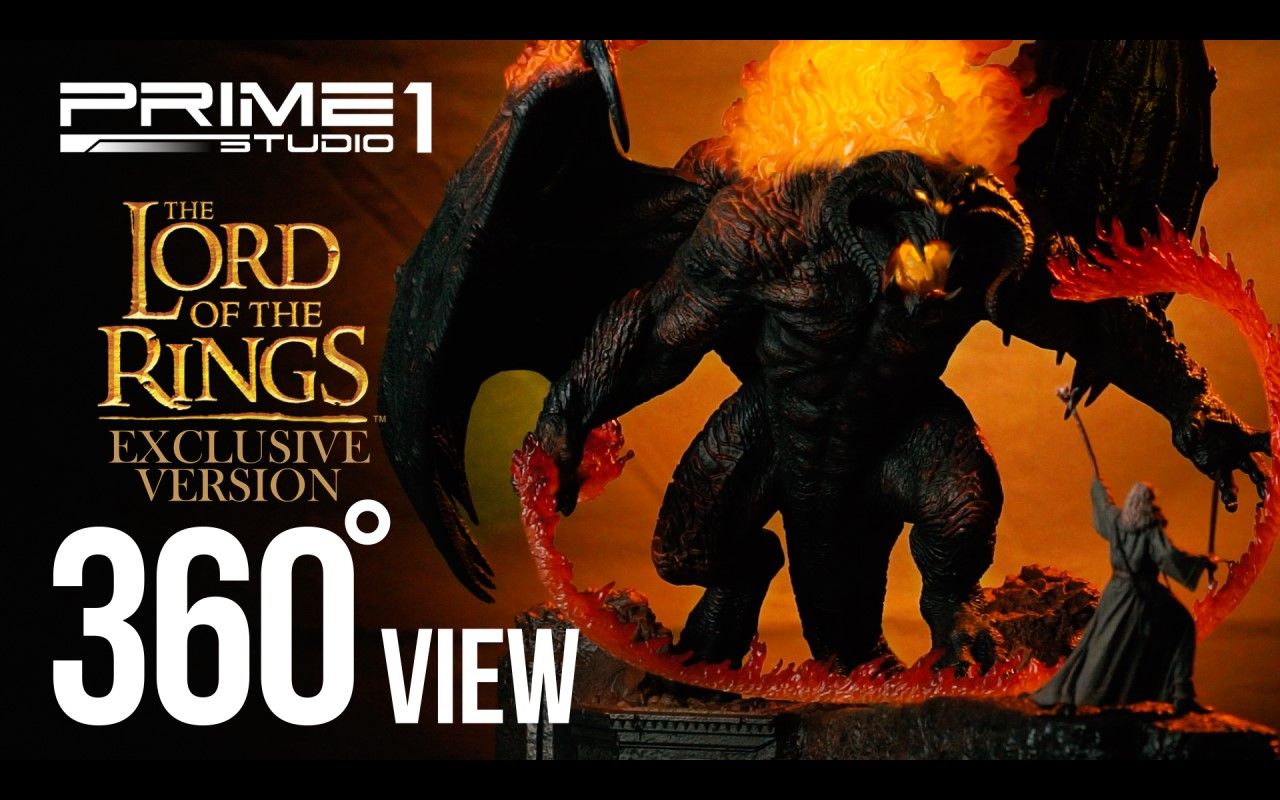 prime1studio360度展示指环王甘道夫大战炎魔ex版