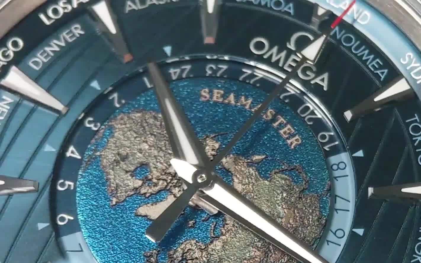 【世界在掌中】Omega 欧米茄 Seamaster Aqua Terra Worldtimer 世界时区腕表哔哩哔哩bilibili