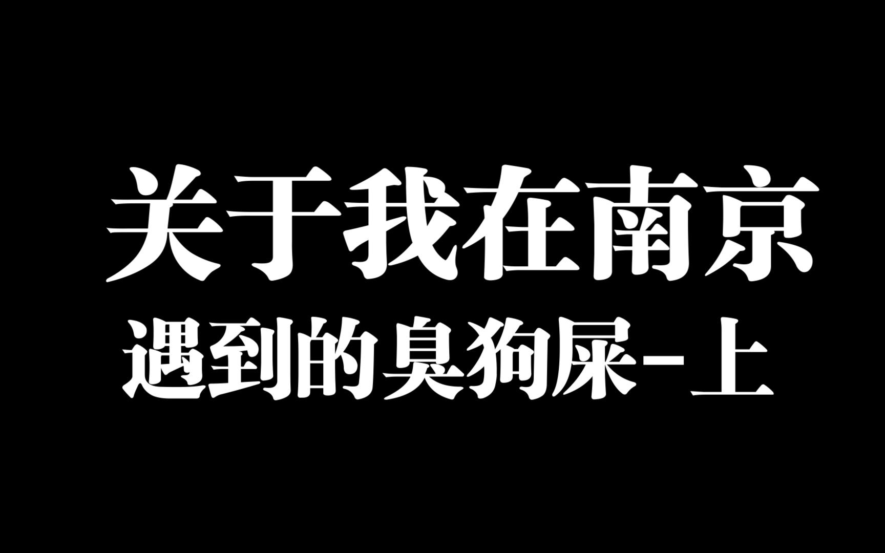 关于我在南京遇到的臭狗屎上哔哩哔哩bilibili