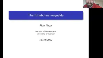 Piotr Nayar: The Khintchine inequality