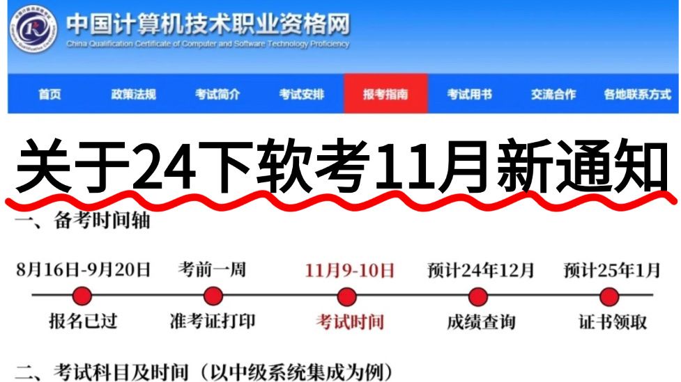 【24下软考】24下软考11月新通知!准考证打印时间已出、心疼今年参加考试的考生!哔哩哔哩bilibili