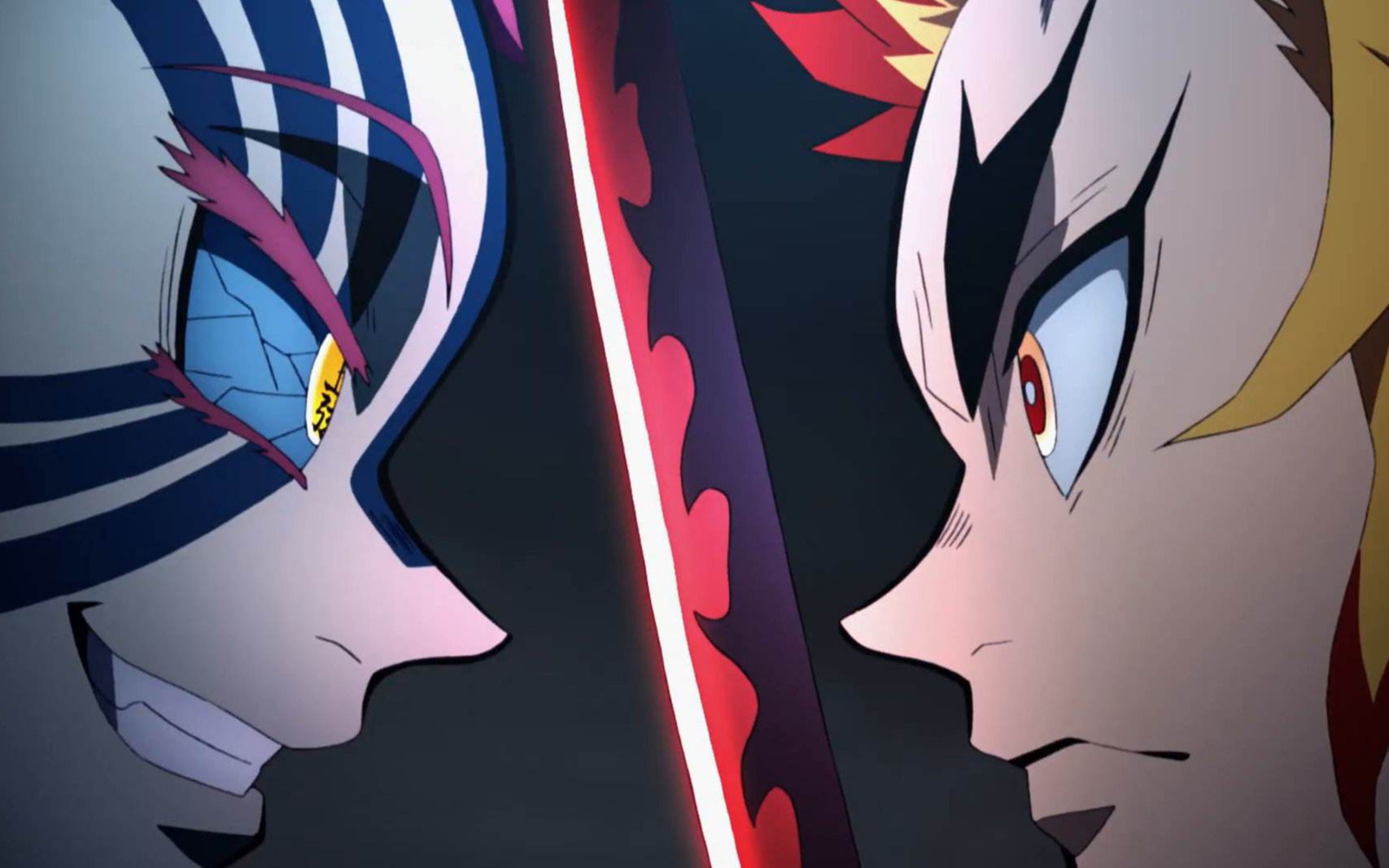 转载鬼灭の刃无限列车篇炎柱vs上弦三