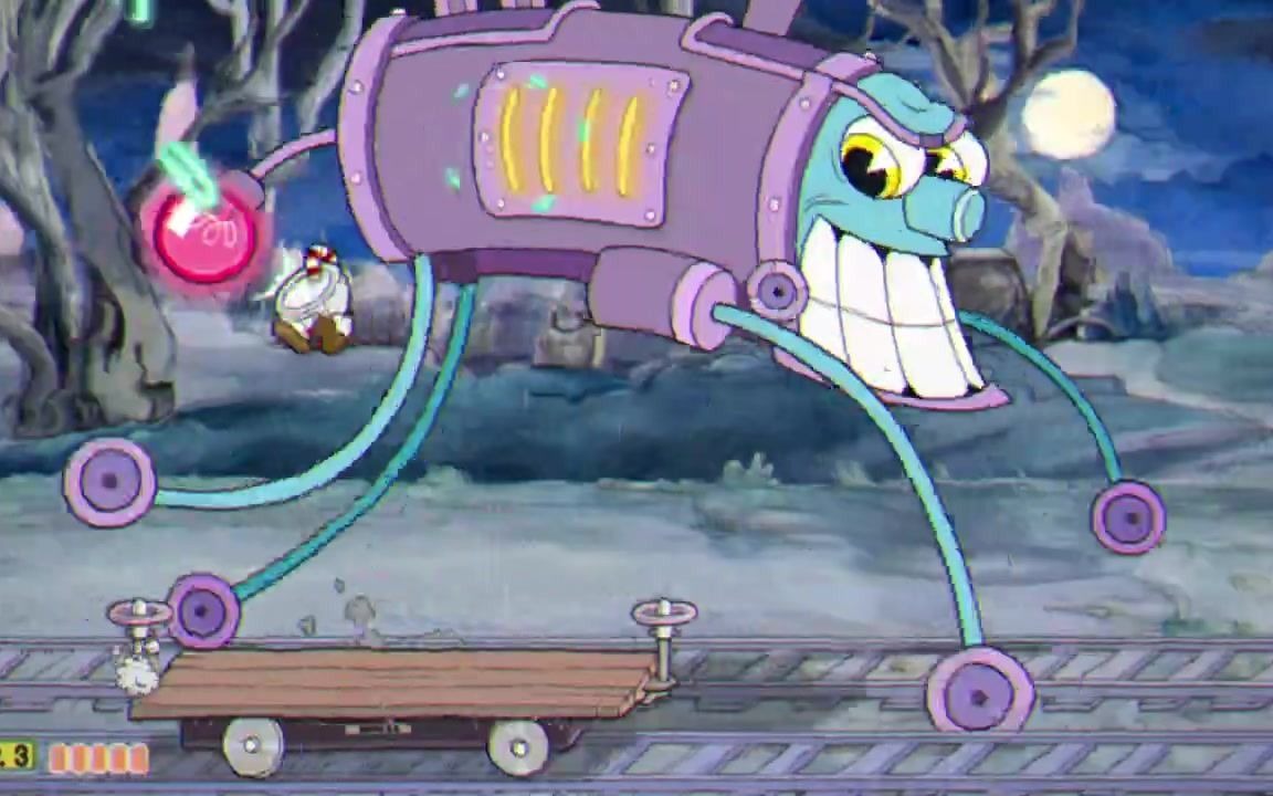 茶杯头 幽灵列车四人组无伤速过 贴脸技巧2