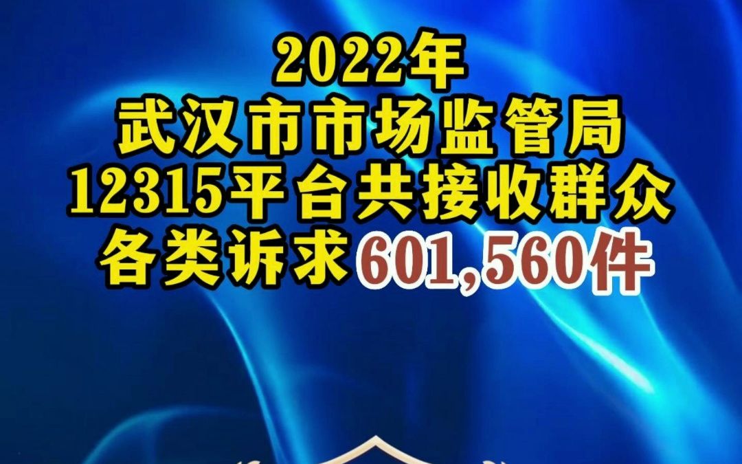 #315市场监管在行动 武汉2022年度12315消费维权报告出炉!#315消费维权日 #武汉市场监管哔哩哔哩bilibili