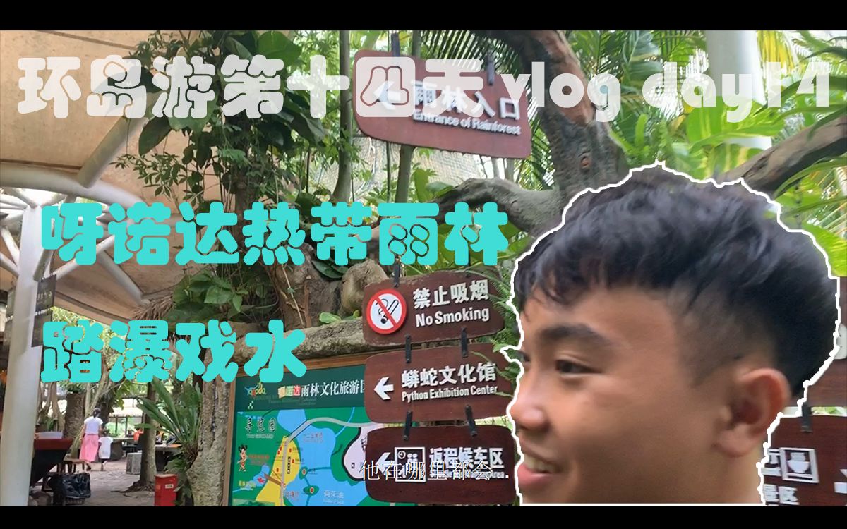 环岛游第十四天 vlog day14 呀诺达热带雨林踏瀑戏水哔哩哔哩bilibili