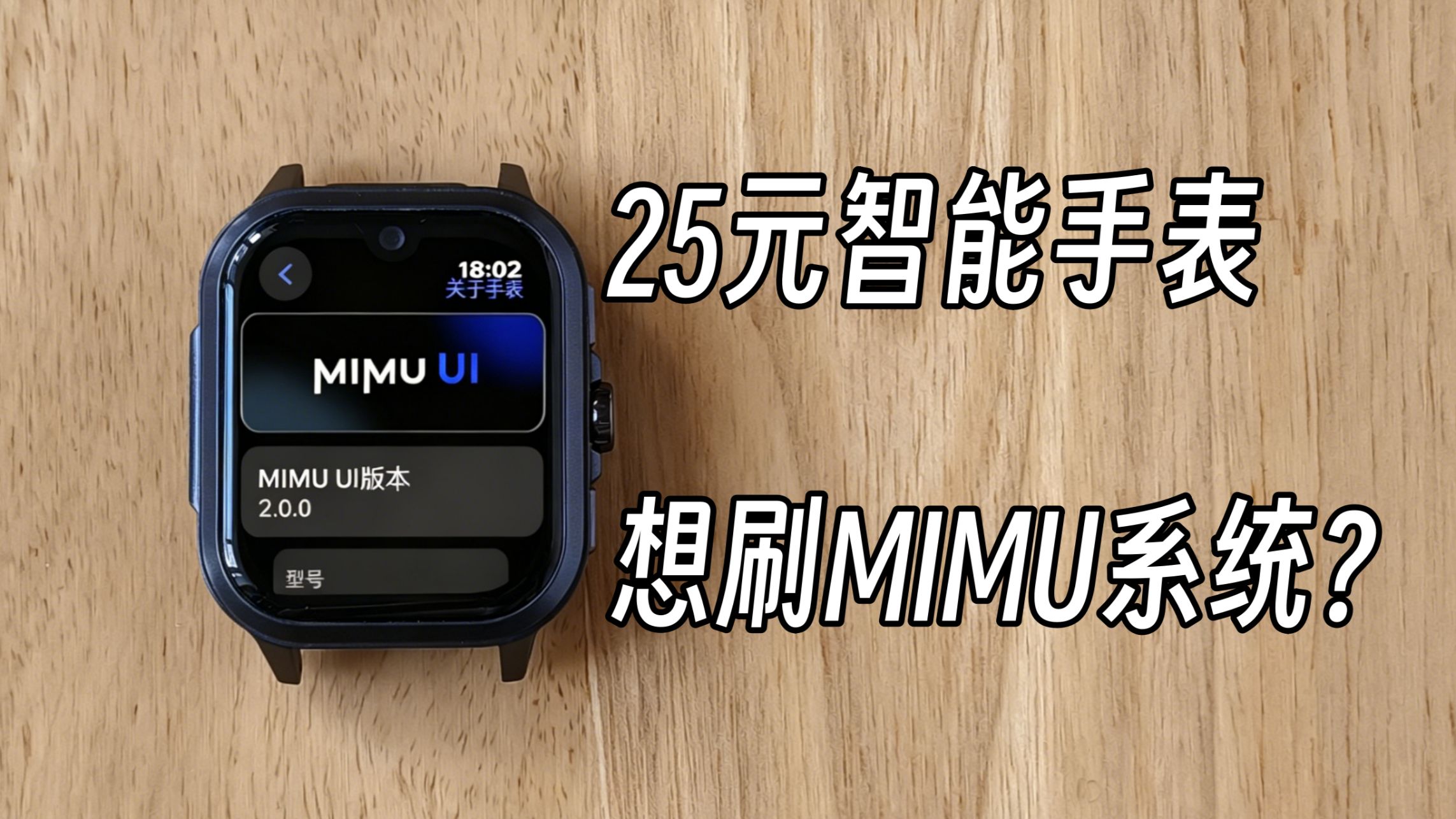 给25元的手表刷上MIMU 2.0系统,是种什么体验?能成功吗?