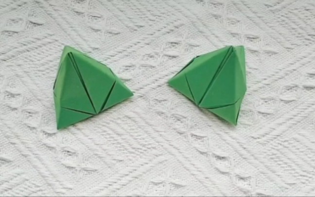 粽子折法(长方形纸长/宽=2:1)