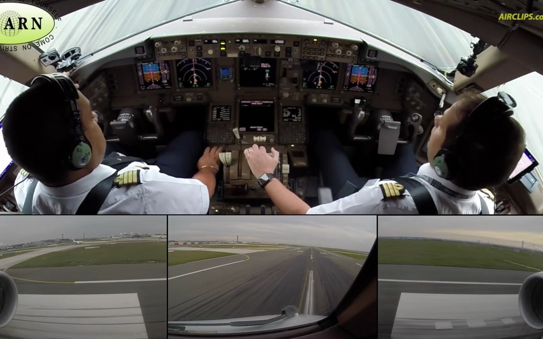 波音777-300er起飞驾驶舱实拍_哔哩哔哩_bilibili