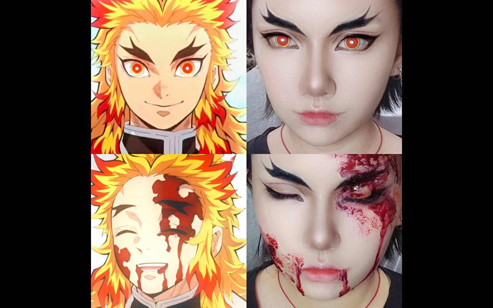 活动作品亓官卿鬼灭之刃炼狱杏寿郎cos眼妆仿妆教程