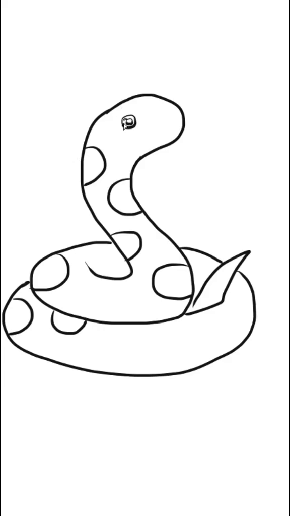 画小蛇简单画笔画图片图片