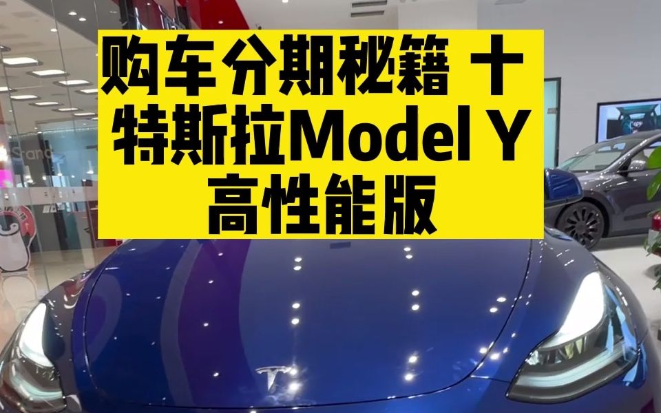 购车分期秘籍 十 特斯拉Model Y高性能版哔哩哔哩bilibili