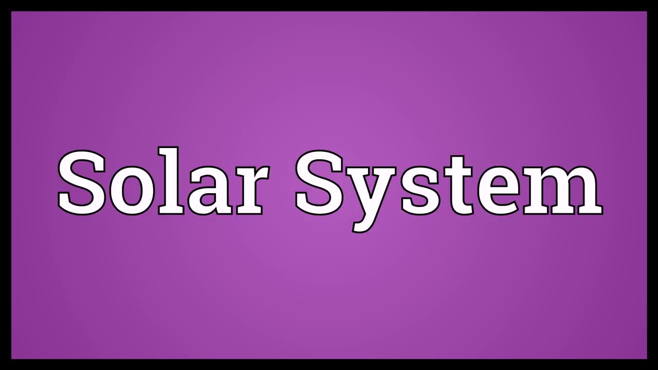 solar system meaning