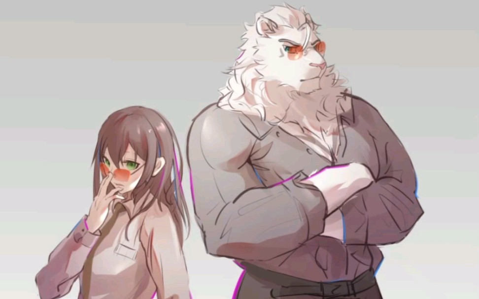 酷大姐姐和酷大白狮_(:зゝ∠)