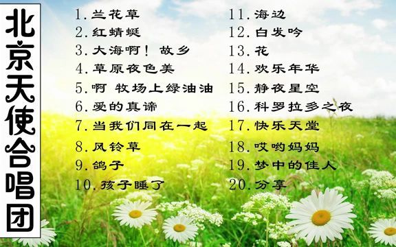 [图]20首無損音質歌曲 北京天使合唱團天籟童聲喚起你的童年