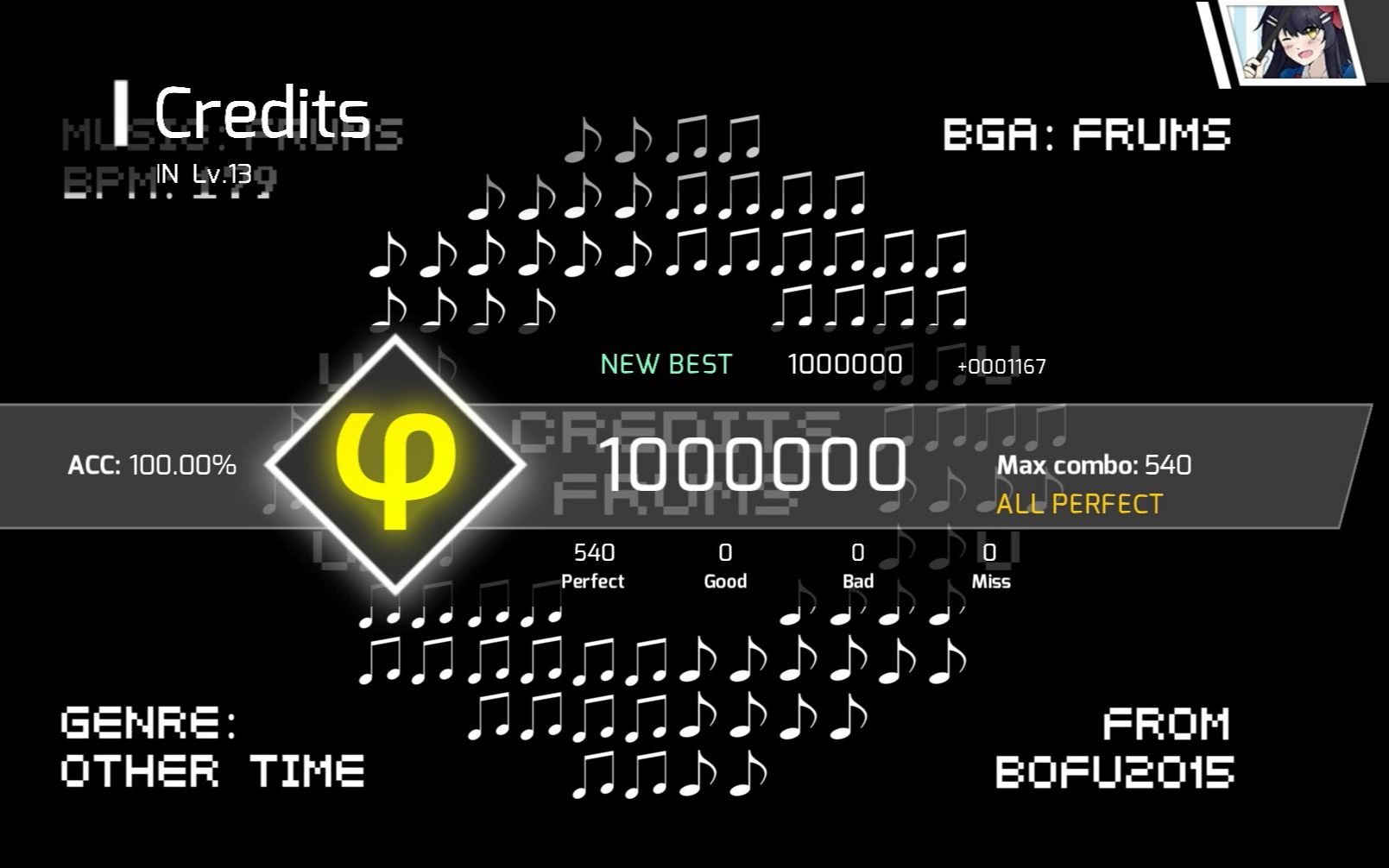 【phigros】读不懂谱?转手机!拇指credits in lv.13φ手元