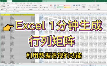 【Excel技巧】行列矩阵快速生成:数据透视瞬间出矩阵!