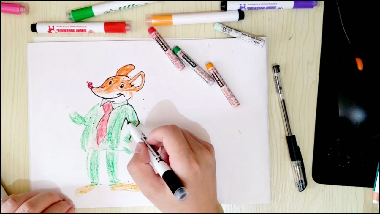 [图]和我一起画老鼠记者/How to draw Geronimo Stilton