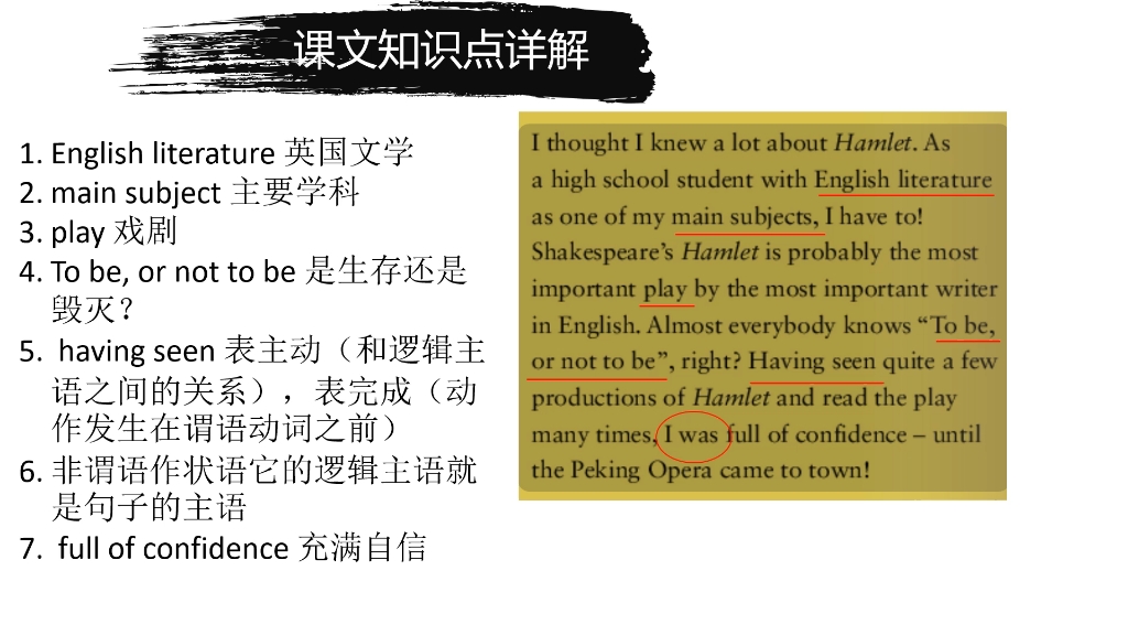 unit4 understanding ideas when HAMLET meets PEKING OPERA课文知识点详解哔哩哔哩bilibili