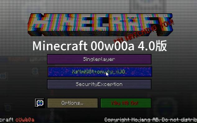 Minecraft 00w00a 4.0版哔哩哔哩bilibili