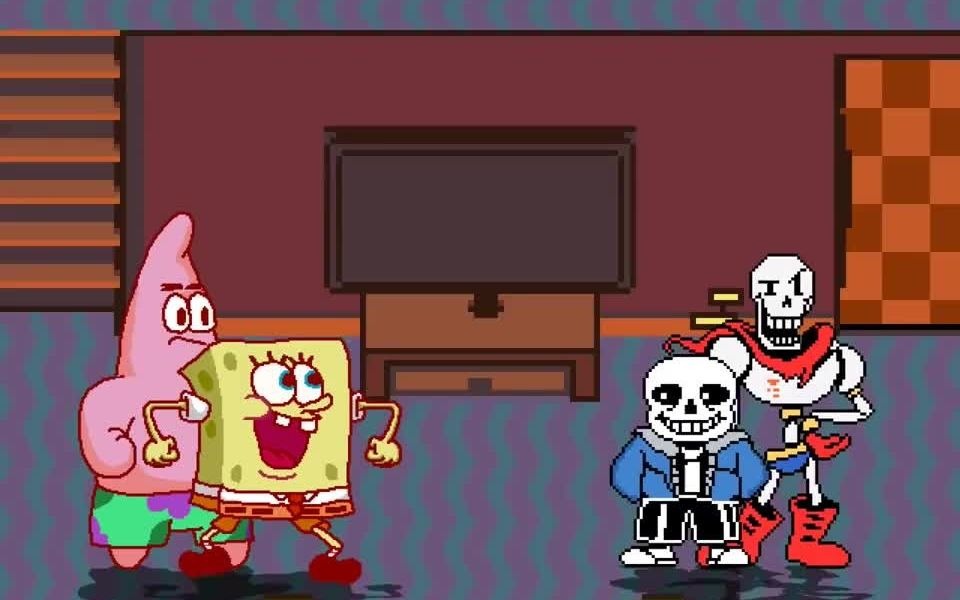 跨界乱斗:海绵宝宝战队vs传说之下战队