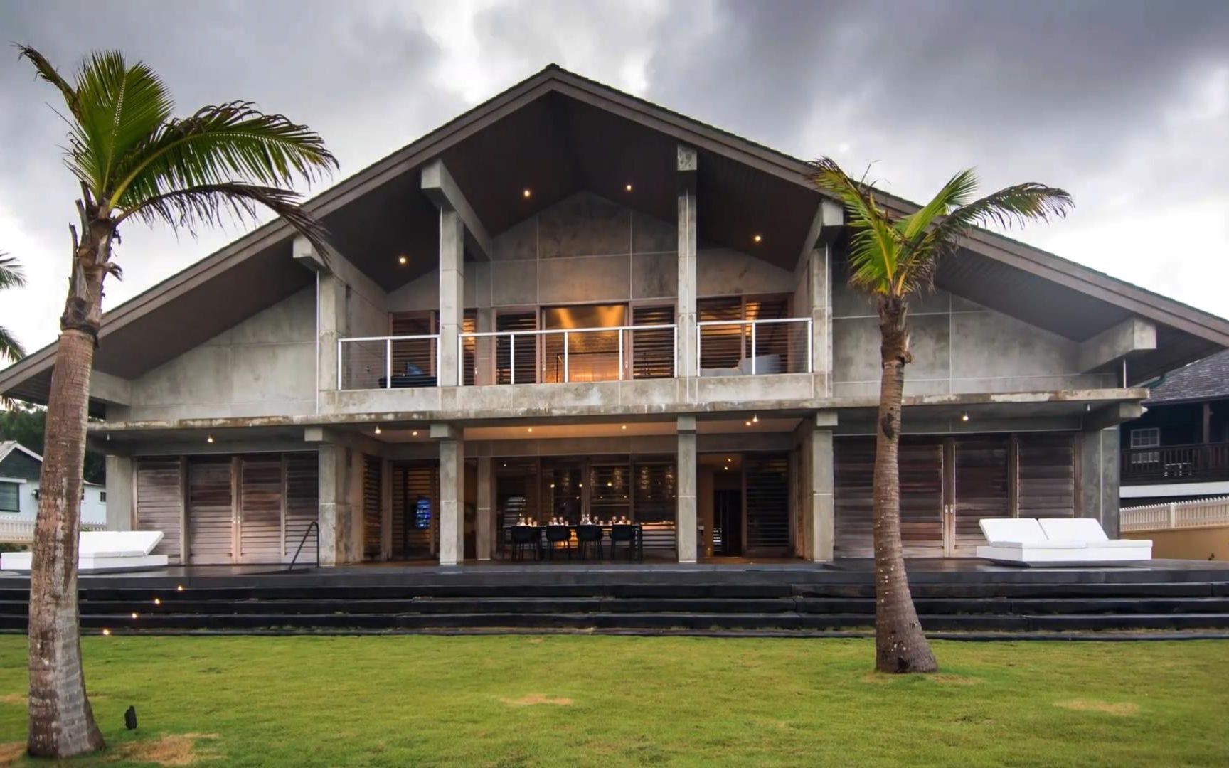 在巴巴多斯东海岸的一座清水混凝土风格海滨度假别墅_哔哩哔哩_bili