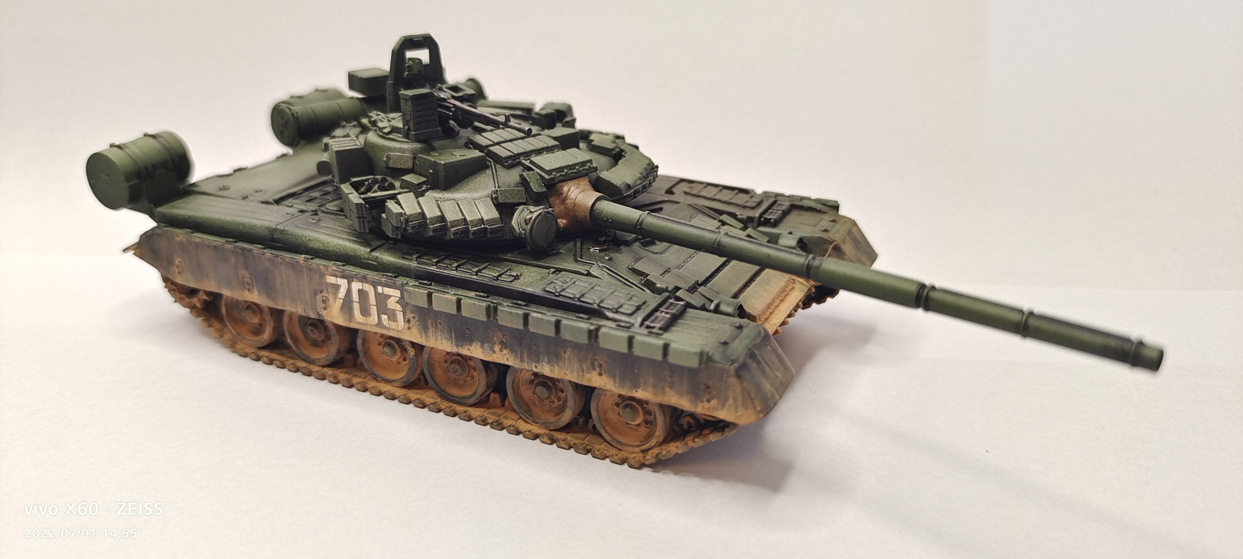 小号手 1/72 t-80bv主战坦克 制作小记
