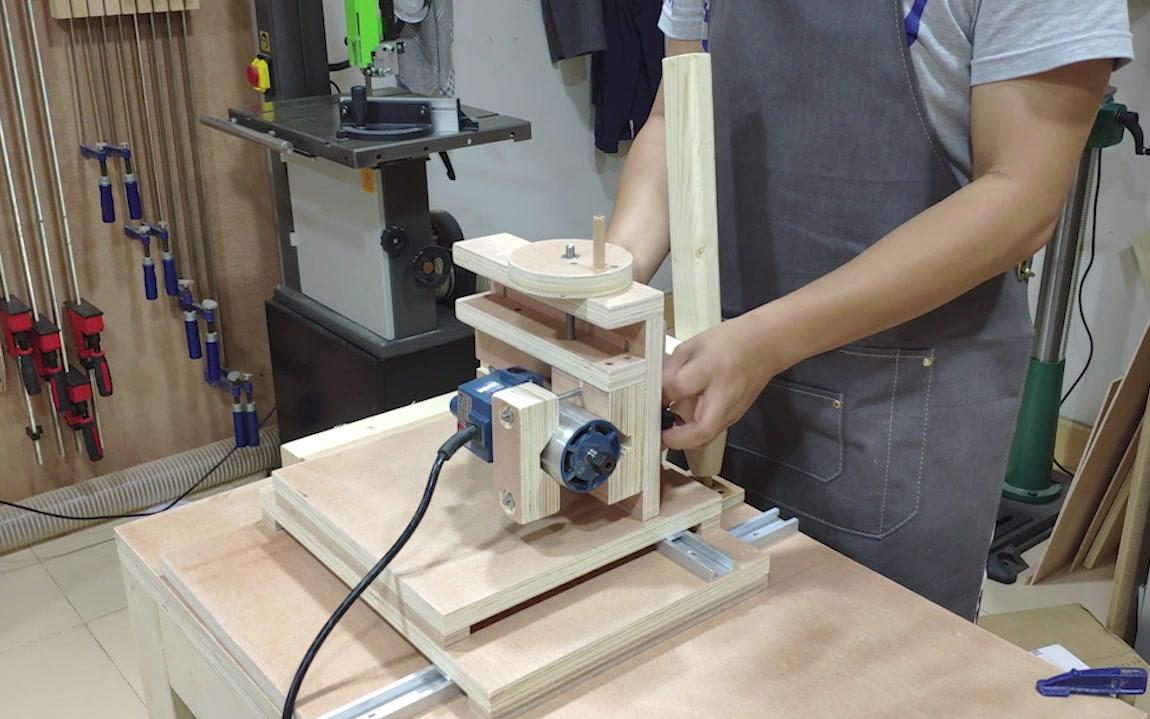 diy日常测试自制开榫机雏形机晖木工坊