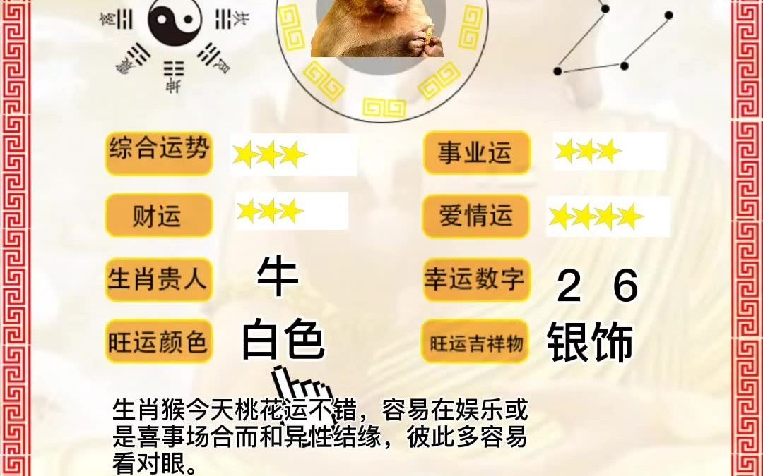 生肖猴今日运势哔哩哔哩bilibili