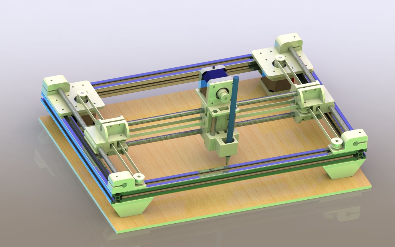 [自制]h-bot写字机(精简corexy结构)-画龙猫_哔哩哔哩_bilibili