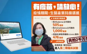 Download Video: 台湾终于买到新冠疫苗？蔡英文急邀功，秀出疫苗采购明细