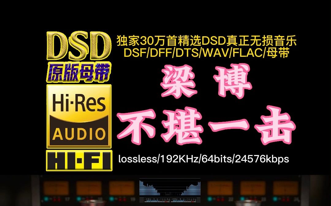 听了落泪!梁博《不堪一击》DSD完整版【30万首精选真正DSD无损HIFI音乐,百万调音师制作】哔哩哔哩bilibili