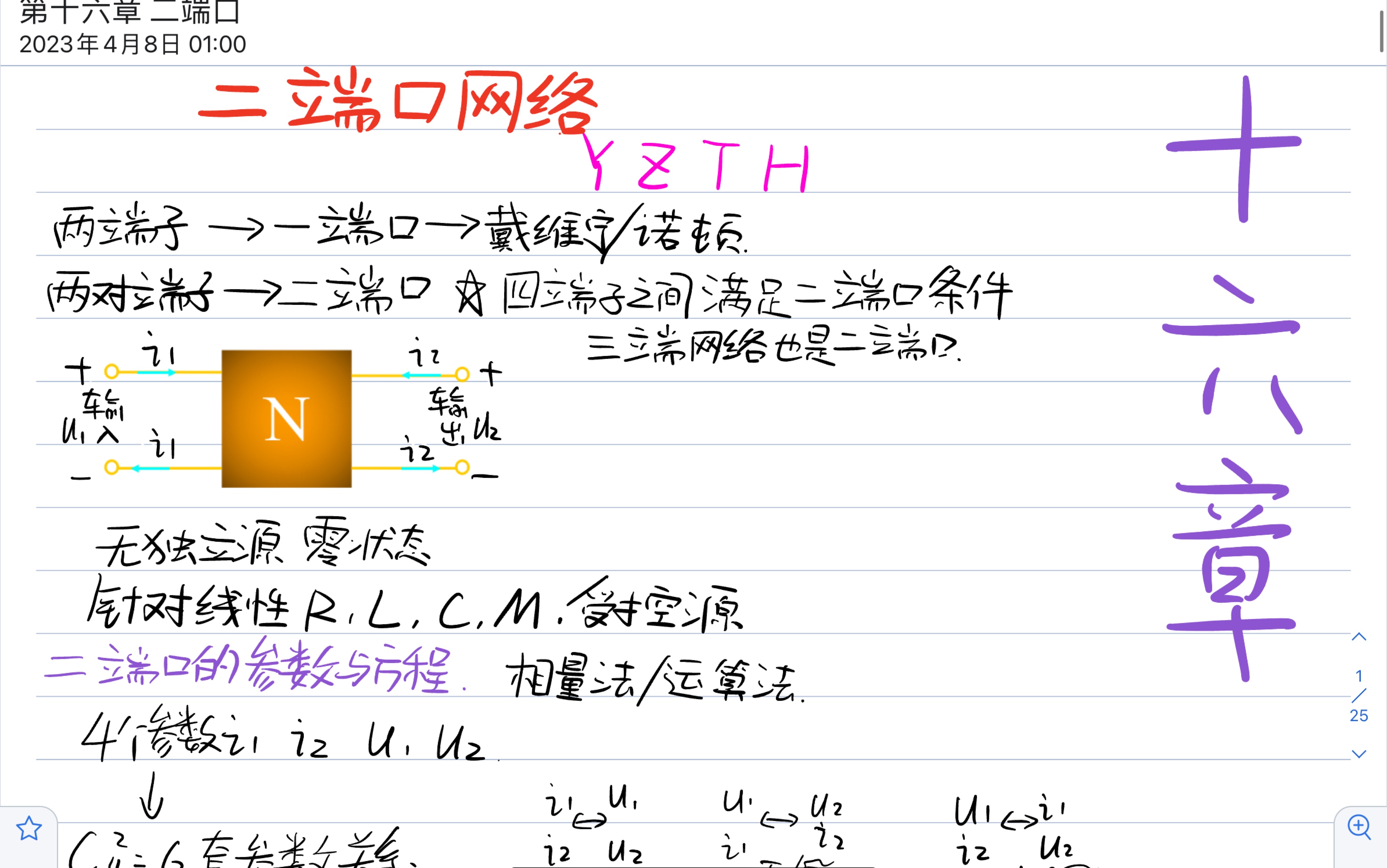 【电路】第十六章 二端口哔哩哔哩bilibili