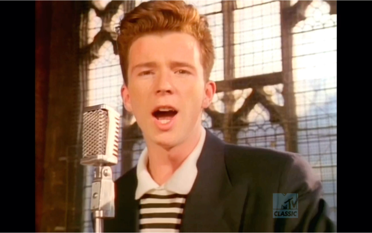 [图]【RickRoll神曲/官方和音伴奏】Rick Astley "Never Gonna Give You Up"