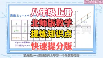 Download Video: 八年级上册数学《从正比例函数到一次函数》北师大版，帮助孩子轻松掌握做题方法，解决偏科难题，快速提高数学成绩